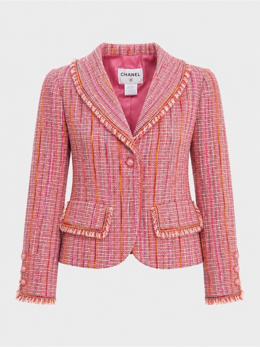 Chanel pink tweed classic.